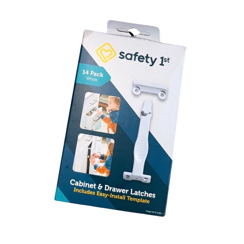 Safety 1st Cabinet & Drawer Latches Kids 6 Boxes of 14 White NEW Babyproofing